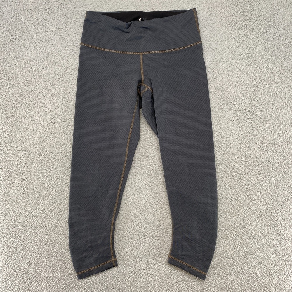 Prana Leggings Womens XS Capri Yoga Gray Workout Misty Mid Rise Stretchy Hiking